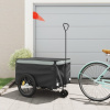 Vozík za bicykel, čierno sivý 45 kg, železo-ForU-94112