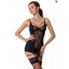 Košieľka Passion Pauline Chemise black Farba: Čierna, Veľkosť: S/M