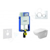 Geberit Kombifix Modul na závesné WC s tlačidlom Sigma20, biela/lesklý chróm + Duravit D-Code - WC a doska, Rimless, SoftClose 110.302.00.5 NH4