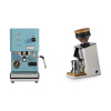 Profitec GO, blue + Eureka Mignon Single Dose, White & Oak