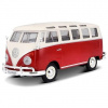 Maisto Volkswagen Van Samba bílo červená 1:25