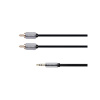 Kabel Jack 3.5mm stereo/2x Cinch 1,8m KRUGER & MATZ KM0310