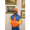 Detská bunda Tinycottons COLOR BLOCK SHORT PADDED JACKET AW25.142 oranžová 98