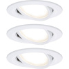 Paulmann 93875 Coin Slim LED vstavané svetlo sada 3 ks LED pevne zabudované LED osvetlenie 18 W biela (matná); 93875