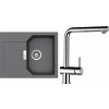 Set Schock S15-11 (dřez Manhattan D-100XS Croma + baterie Epos.120 Chrom)