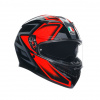 Prilba AGV K3 COMPOUND Black Red Veľkosť: M (57-58 cm)