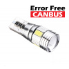 LED auto žiarovka 6 SMD 5630 T10 + čočka