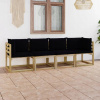 Záhradné lehátko - Vidaxl Garden Deckchair so krémovým vankúšom, Poliratt (Vidaxl Garden Deckchair so krémovým vankúšom, Poliratt)