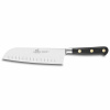 Lion Sabatier Nôž Santoku IDÉAL 18 cm, mosadzné nity, čierny