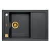 Alveus FORMIC 30 kuchynský granitový drez so sifónom 76x50 Twilight+prepad bronz 1108031+bronz