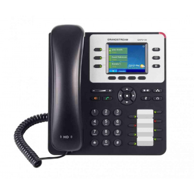 Grandstream GXP2130 v2 - IP-Telefon - Čierna - Sivá - Kabelgebundenes Mobilteil - 3 Zeilen - 2000 Eintragungen - Digital