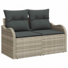 zahrada-XL Súprava záhradných pohoviek 11 pcs Svetlosivá polyratan 3354561