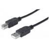 MANHATTAN USB kábel 2.0 Kábel A-B 3 m, čierny 333382 Manhattan