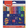 Bezdrevé pastelky MAPED Pixel Party - sada 24 farieb