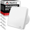 Wentylator łazienkowy 100mm 95 m³/h Klapa Návratná klapka 34 dB Nástenná stropná