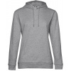 B&C Dámska mikina s kapucňou WW04W Heather Grey L