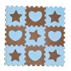 SUN TA TOYS Penové puzzle Hviezdy a srdce modré S4 (30x30)