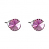 Náušnice swarovski elements Rivoli 6 mm fialové VIOLET – napichovačky