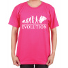 Fajntričko Tričko - Evolúcia moto, Farba ružová, Strih/ Variant Pánsky/UNISEX