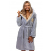 Šedý i béžový kojící župan huňatý z bambusu s beránkovou kapucí a pejskem 1Z1526 šedá M + První výměna zboží zdarma.