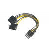 AKASA - 4-pin Molex na 6+2-pin PCIe adaptér AK-CBPW20-15 (AK-CBPW20-15)