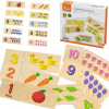 VIGA Drevené puzzle Montessori puzzle s číslami
