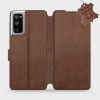 Kryt na mobil Flipové púzdro na mobil Samsung Galaxy S20 FE - Hnedé - kožené - Brown Leather (5903516466962)