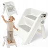 Primabobo podnožka, stupienok pre deti, dvojstupňový detský schodík, sivá