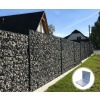 Gabiónový plot 2D PRAKTIK výška 203 cm, na platničke ČIERNA