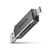 BAZAR - AXAGON CRE-DAC, USB-C + USB-A, 5 Gbps - MINI čtečka karet, 2-slot & lun SD/microSD, - Po opravě (Komplet)