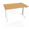 Pracovný stôl Motion, ZO, 3S, 120x61 - 128x80 cm, buk/biela