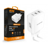 Múdra sieťová nabíjačka ALIGATOR Power Delivery 40W, 2xUSB-C, biela CHPD0023