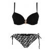 Queen dvojdielne plavky s ozdobou 22022 S čierna
