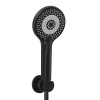 KLUDI DIVE set sprchová hlavica, držiak a hadica, 3 trysky, čierna, 6995039-00