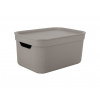 Úložný dekoratívny box s vekom DECO JIVE 5 l - cappuccino, 26 x 18 x 13