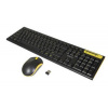 EVOLVEO WK-160, set bezdr. klávesnice a myši, USB, 2,4GHz, CZ/US, černo-žlutý