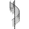 Minka STAIRS Kombinované točité schodisko Spiral Smart biela/čierna pr. 120 cm