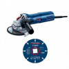 BOSCH Uhlová brúska GWS 9-125 S + 1x deliaci kotúč X-LOCK Carbide Multi Wheel 0615990N3G