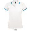 SOL's Collection SOL'S | Pasadena Women Dámske piqué polo_25.0578 Farba: white/aqua, Veľkosť: XL