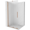 Mexen Velar, sprchová zástena s posuvnými dverami Walk-in 110 x 200 cm, 8mm sklo námraza, medená matná, 871-110-000-33-65