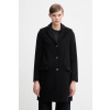 Kabát s prímesou vlny United Colors of Benetton 2V0PDN062 čierna 38