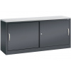 Kancelárska skriňa Acurado - Sideboard, posuvné dvere 1600 x 400 x 720 mm, čiernosivá