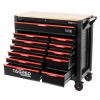 TAGRED TA180 , Dílenský vozík na nářadí velký 12 zásuvek dřevěná deska