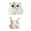Záhradná figúrka - 2 páry zvierat Bookend Resin Dekoratívna socha (2 páry Dekoratívna socha zo živice so zvieratami)
