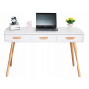 Moderný písací stôl, biely