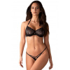 Obsessive Sexy komplet Iliosa - 2 dílný Čierna L/XL