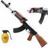 Karabin Ak47 Pistole na guličky s laserom +