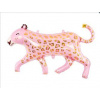 PartyDeco Balónik fóliový Leopard ružový 103x63 cm