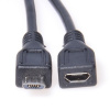 Kabel PremiumCord micro USB 2.0 M/F prodlužovací, 2m, černý