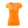 Dámske bavlnené tričko Malfini Pure 122 - veľkosť: XL, farba: mandarínková oranžová